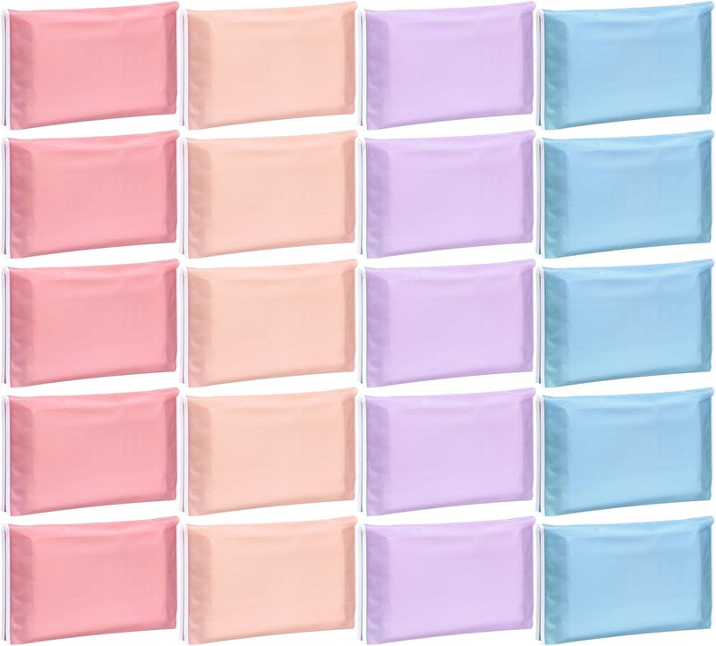 PerKoop 100 Pack Pocket Tissues Travel Slim Packs Small Facial Tissues Wallet Size Toilet Paper for Travel Guest Wedding Supplies, 4 Styles (Morandi Style) - Image 1